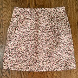 J. Crew Factory Pink Multi Tweed Pencil Skirt
